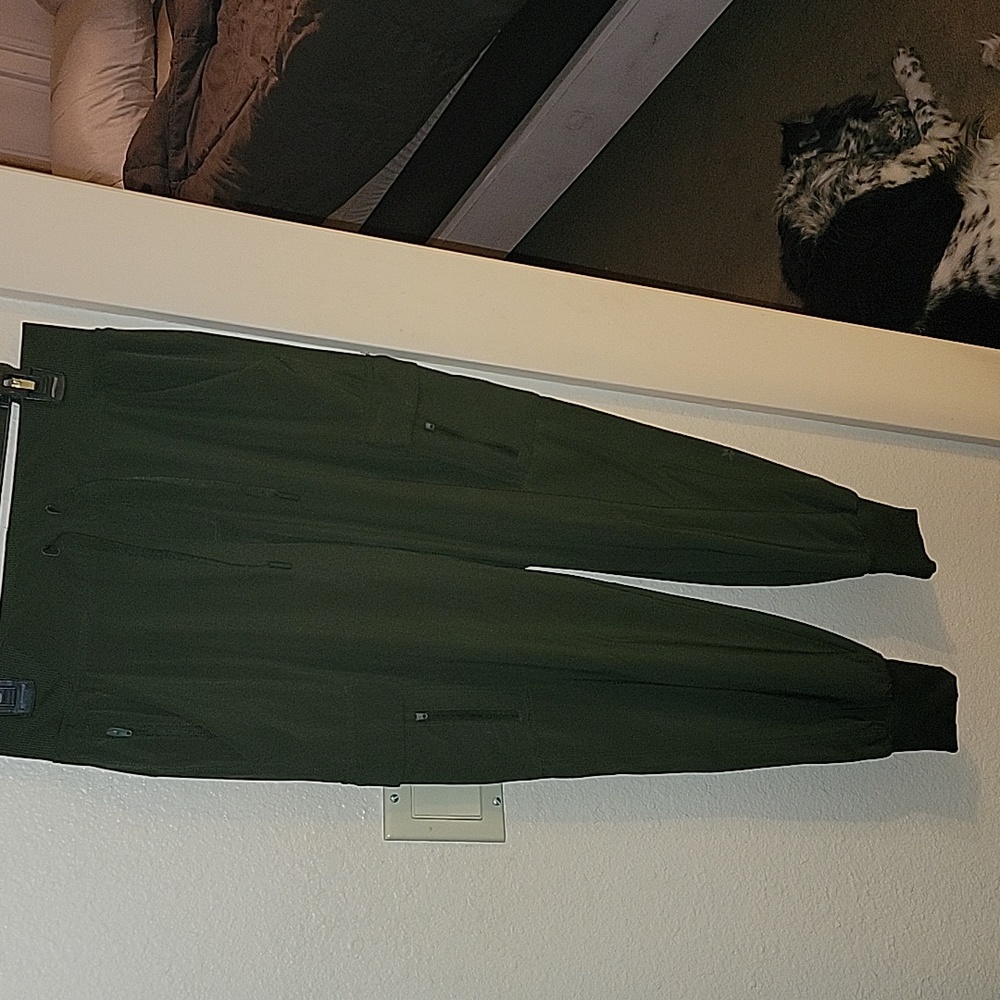 Women, all in motion, army green joggers